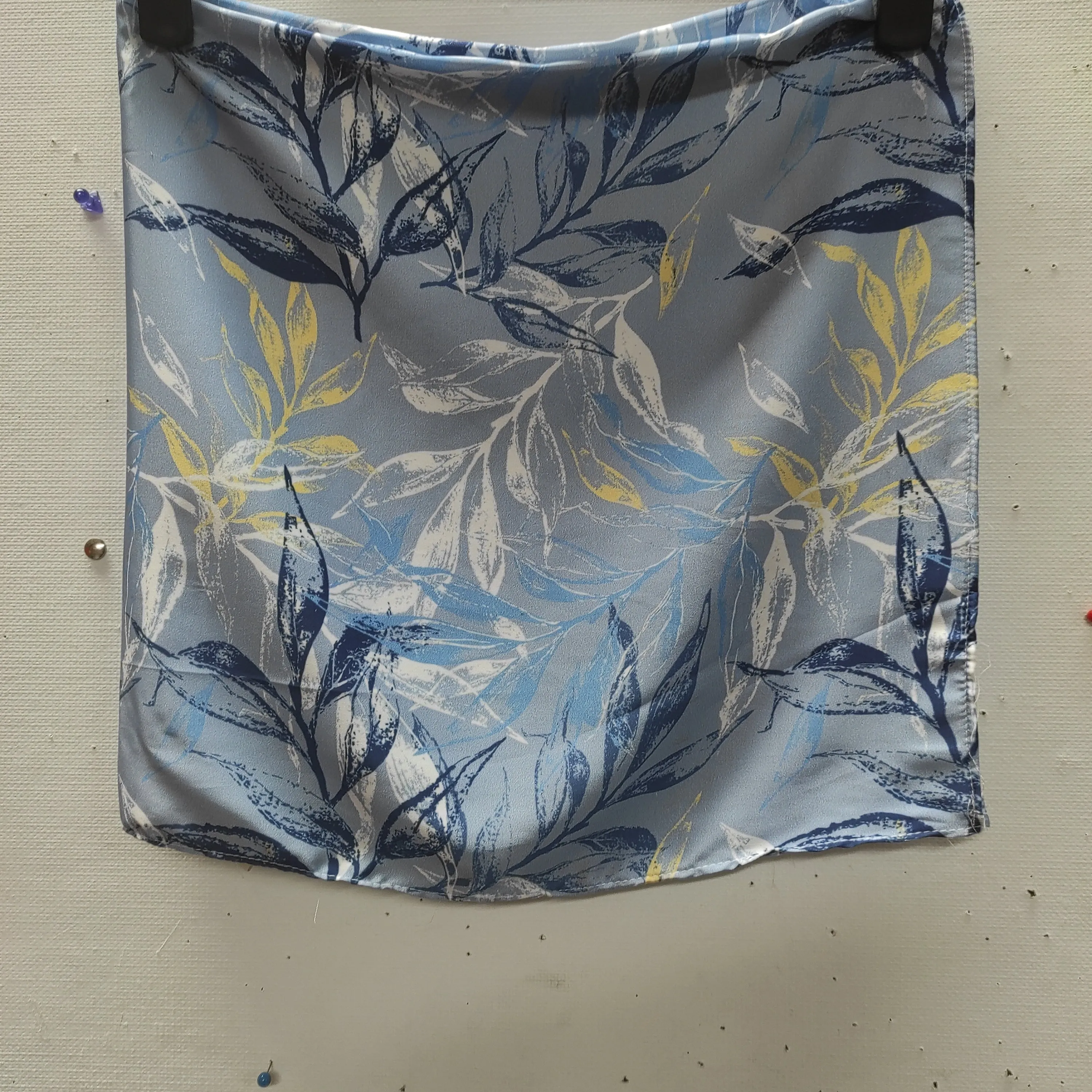 Zoya Essentials Satin Scarf - SKY BLUE FLORAL